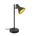 Nina Tischleuchte mit E14-Fassung, Fuß aus schwarzem und goldenem Metall, 39 cm hoch, IP20