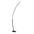 Solo floor lamp LED 11W 3000K, 1200 lumen, curved slim base in matte black metal, height 158 cm, IP20