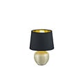 Kleine tafellamp keramiek zwart/goud, E14 fitting max. 40W, IP20, hoogte 26 cm - lichtbron niet inbegrepen
