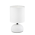 Trio Lighting Luci, lampe à poser modeste en céramique blanche avec douille E27, max. 40W, IP20