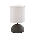 Luci lampe à poser en céramique marron, douille E14 max. 40W, hauteur 23 cm, diamètre 14 cm, IP20, ampoule non incluse