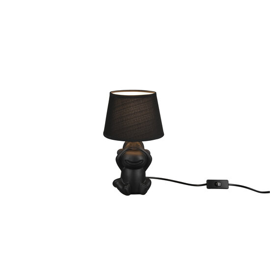 Abu tafellamp mat zwart keramiek met E14 fitting (excl. lichtbron), hoogte 27,5 cm, diameter 17 cm, IP20