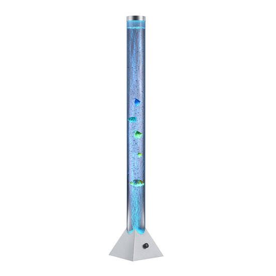 Trio Lighting Motion, Stehleuchte mit tanzenden Fischen und Regenbogen-RGB-Farbwechsel, LED 3,6W integriert, 2700K