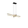 Trio Lighting Salinas, suspension orientable futuriste en laiton mat, LED 34W intégrée, 3000K, 4200 lumens, dimmable via interrupteur