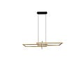Trio Lighting Salinas, lámpara colgante orientable futurista en latón mate, LED 34W integrado, 3000K, 4200 lúmenes, regulable con interruptor