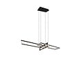 Lámpara colgante Salinas XXL, ajustable, metal negro mate, LED 34W 3000K 4200 lúmenes, regulable, 110x150x40 cm