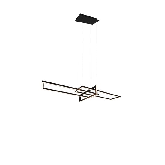 Lámpara colgante Salinas XXL, ajustable, metal negro mate, LED 34W 3000K 4200 lúmenes, regulable, 110x150x40 cm