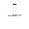 Salinas XXL pendant lamp, adjustable, matte black metal, LED 34W 3000K 4200 lumen, dimmable, 110x150x40 cm