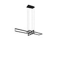 Lámpara colgante Salinas XXL, ajustable, metal negro mate, LED 34W 3000K 4200 lúmenes, regulable, 110x150x40 cm