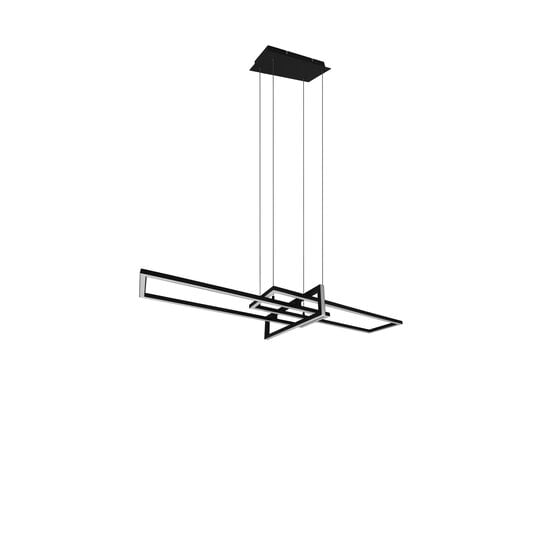 Salinas XXL pendant lamp, adjustable, matte black metal, LED 34W 3000K 4200 lumen, dimmable, 110x150x40 cm