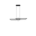 Salinas XXL Hängelampe, verstellbar, mattschwarzes Metall, LED 34W 3000K 4200 Lumen, dimmbar, 110x150x40 cm