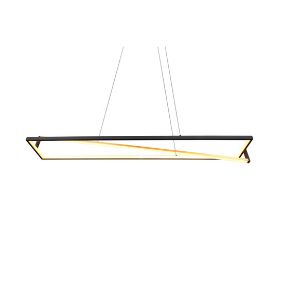 Edge LED Pendelleuchte 35W, Farbtemperatur einstellbar 2300-4000K, 4100 Lumen, dimmbar, Metall mattschwarz, IP20