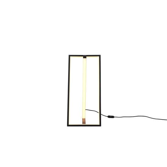 Edge LED floor lamp 9W CCT 2300-4000K dimmable, 950 lumen, matt black metal, 44 cm high