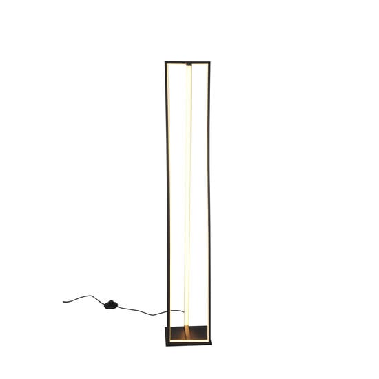 Edge floor lamp LED 1x26W, 2950 lumen, adjustable colour temperature 2300-4000K, dimmable, metal, matt black, 124 cm