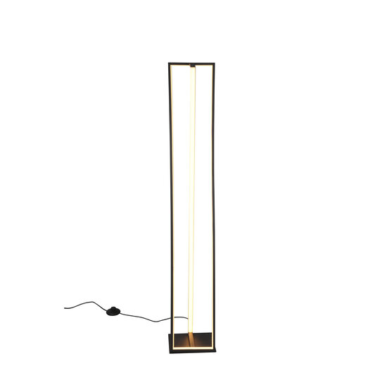 Edge vloerlamp LED 1x26W, 2950 lumen, instelbare kleurtemperatuur 2300-4000K, dimbaar, metaal mat zwart, 124 cm hoog