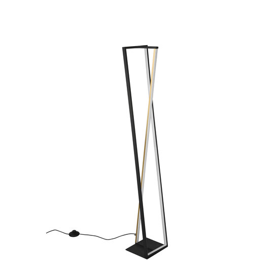 Edge floor lamp LED 1x26W, 2950 lumen, adjustable colour temperature 2300-4000K, dimmable, metal, matt black, 124 cm