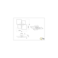 Sorrento LED ceiling light, block-shaped, 24W 3000K warm white, 2400 lumen, matt black metal, 52.5 x 16 x 52.5 cm, dimmable via switch