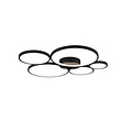 Rondo applique/plafonnier LED, rond, 59 x 53 cm, 49W 3000K 5800 lumens, noir mat, IP20, dimmable via interrupteur
