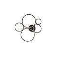 Rondo applique/plafonnier LED, rond, 59 x 53 cm, 49W 3000K 5800 lumens, noir mat, IP20, dimmable via interrupteur