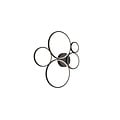 Rondo LED wall/ceiling lamp, round, 59 x 53 cm, 49W 3000K 5800 lumen, matt black, IP20, dimmable via switch