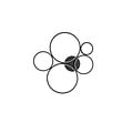 Rondo LED wall/ceiling lamp, round, 59 x 53 cm, 49W 3000K 5800 lumen, matt black, IP20, dimmable via switch