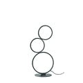 Rondo LED table lamp with rings, 17W SMD LED 1500 lumen, 3000K warm white, matt black, IP20, dimmable via cord dimmer