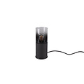 Lámpara de mesa Robin de metal, acabado smokey negro mate, casquillo E27, H25,5 x Ø11 cm, máx. 40W, IP20