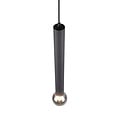 Clermont lámpara colgante con forma de micrófono, metal negro mate, 1xE27 máx. 10W 230V, altura 150 cm, diámetro 10 cm, IP20