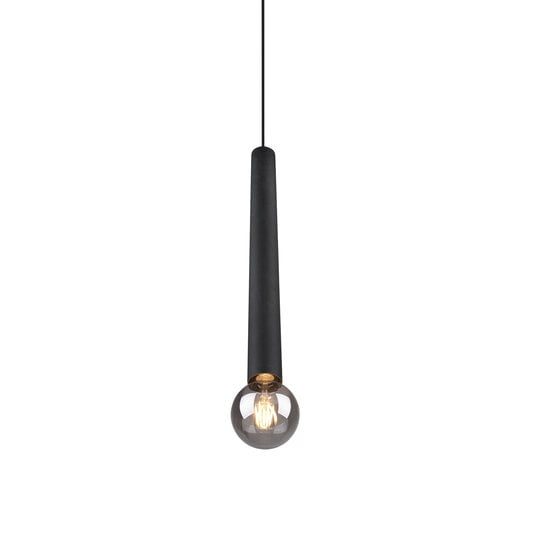 Clermont suspension en forme de microphone, métal noir mat, 1xE27 max 10W 230V, hauteur 150 cm, diamètre 10 cm, IP20