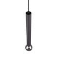Clermont lámpara colgante con forma de micrófono, metal negro mate, 1xE27 máx. 10W 230V, altura 150 cm, diámetro 10 cm, IP20