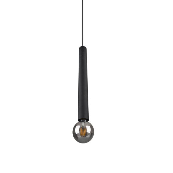 Clermont lámpara colgante con forma de micrófono, metal negro mate, 1xE27 máx. 10W 230V, altura 150 cm, diámetro 10 cm, IP20