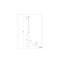 Clermont Hängelampe in Mikrofonform, Metall mattschwarz, 1xE27 max. 10W 230V, Höhe 150 cm, Durchmesser 10 cm, IP20