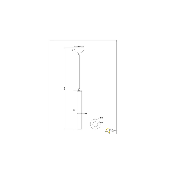 Clermont lámpara colgante con forma de micrófono, metal negro mate, 1xE27 máx. 10W 230V, altura 150 cm, diámetro 10 cm, IP20