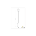 Suspension Marley avec 1x douille GU10 (ampoule non incluse), boîtier en métal blanc, 150 cm, IP20, 230V