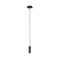 Marley lámpara colgante negro mate metal, 1x GU10 máx. 35W, altura 150 cm, IP20, bombilla no incluida