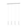 Marley slanke verstelbare hanglamp in wit metaal, 4x GU10 (excl.), max. 35W, 230V, IP20, 75x150x9 cm