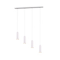Marley slanke verstelbare hanglamp in wit metaal, 4x GU10 (excl.), max. 35W, 230V, IP20, 75x150x9 cm