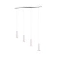 Marley suspension orientable élancée en métal blanc, 4x GU10 (excl.), max. 35W, 230V, IP20, 75x150x9 cm