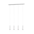 Marley lámpara colgante esbelta y orientable en metal blanco, 4x GU10 (excl.), máx. 35W, 230V, IP20, 75x150x9 cm