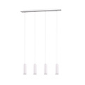 Marley slanke verstelbare hanglamp in wit metaal, 4x GU10 (excl.), max. 35W, 230V, IP20, 75x150x9 cm