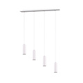 Marley slanke verstelbare hanglamp in wit metaal, 4x GU10 (excl.), max. 35W, 230V, IP20, 75x150x9 cm