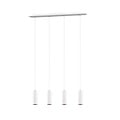Marley lámpara colgante esbelta y orientable en metal blanco, 4x GU10 (excl.), máx. 35W, 230V, IP20, 75x150x9 cm