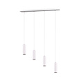 Marley slanke verstelbare hanglamp in wit metaal, 4x GU10 (excl.), max. 35W, 230V, IP20, 75x150x9 cm