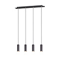 Marley verstelbare hanglamp met 4x GU10 fitting, mat zwart metaal, 75x150 cm, IP20, lichtbron niet inbegrepen