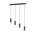 Marley verstelbare hanglamp met 4x GU10 fitting, mat zwart metaal, 75x150 cm, IP20, lichtbron niet inbegrepen