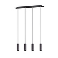 Marley verstelbare hanglamp met 4x GU10 fitting, mat zwart metaal, 75x150 cm, IP20, lichtbron niet inbegrepen