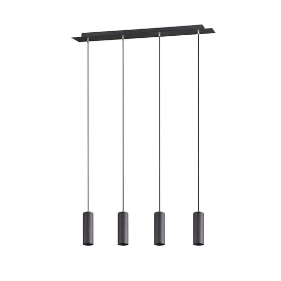 Marley suspension réglable avec 4x douilles GU10, métal noir mat, 75x150 cm, IP20, ampoule non incluse