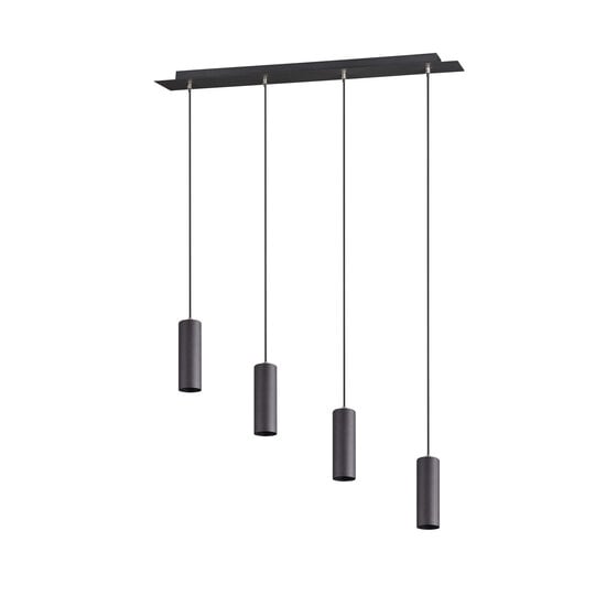 Marley suspension réglable avec 4x douilles GU10, métal noir mat, 75x150 cm, IP20, ampoule non incluse
