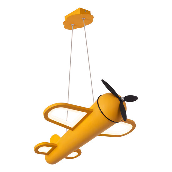 LUCIDE Lucide FOKKER - Hanglamp Kinderkamer - LED - 1x28W 2500K - Geel
