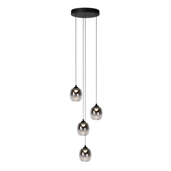 LUCIDE Lucide TAMINO - Hanglamp - Ø 36 cm - LED Dimb. - 4x5,2W 3000K - Zwart